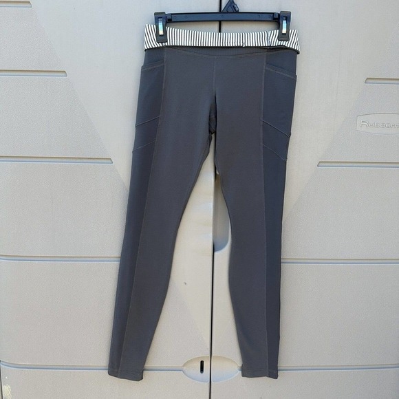 lululemon wunder under luon mid rise pockets olive brown Full Length Leggings 8 - Picture 3 of 7